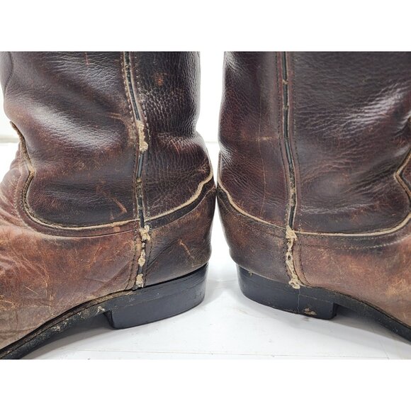 Tony Lama Mens Leather Pull On Western Cowboy Work Boots Brown Size 9 EE main image 10